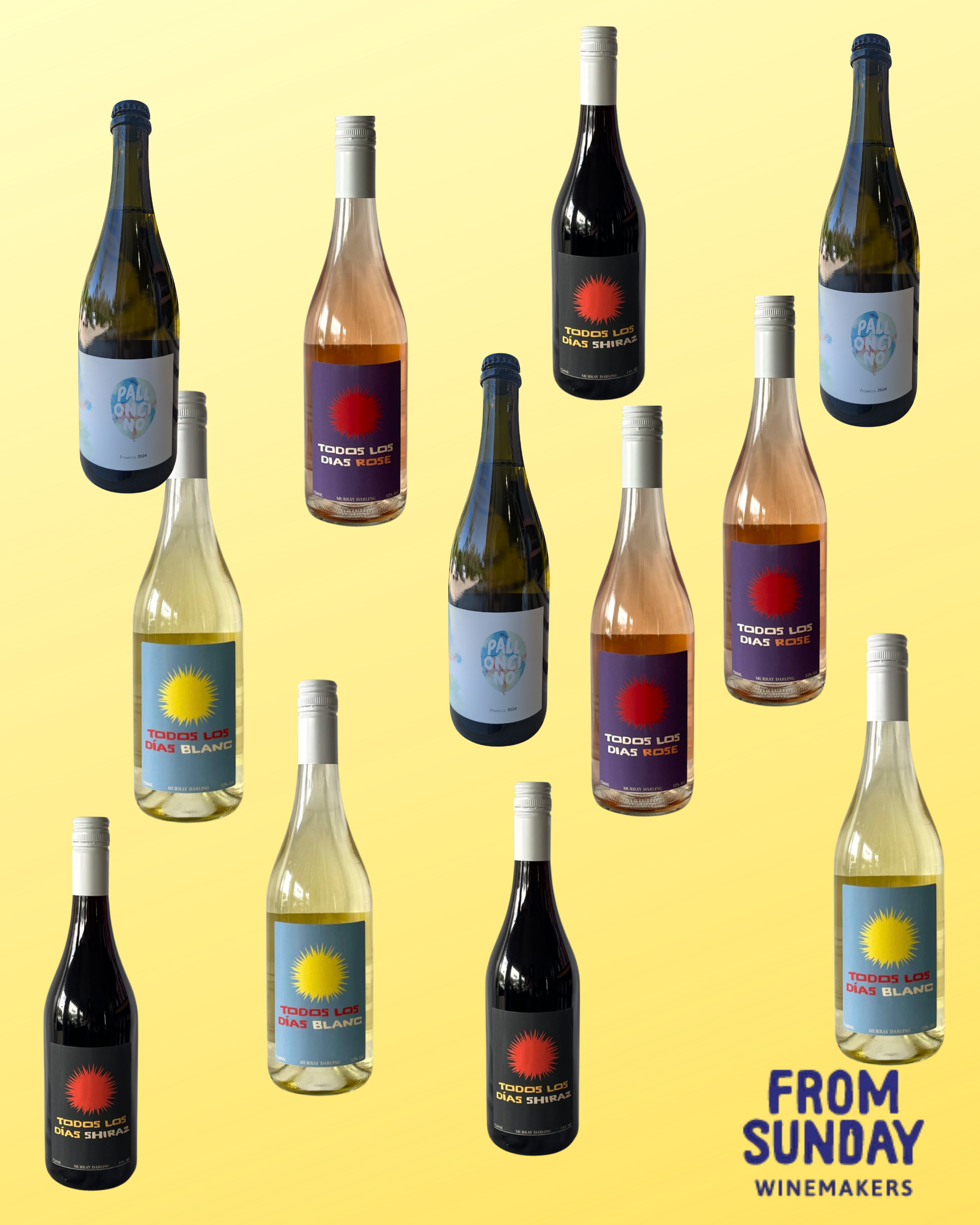 Todos lo dias mixed case from sunday winemakers